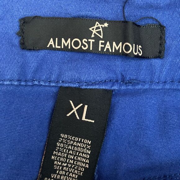 Almost Famous Shorts Womens XL Blue Hi Waist Stretch - Picture 4 of 7